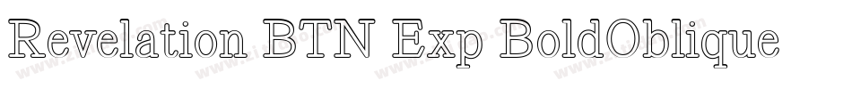 Revelation BTN Exp BoldOblique字体转换